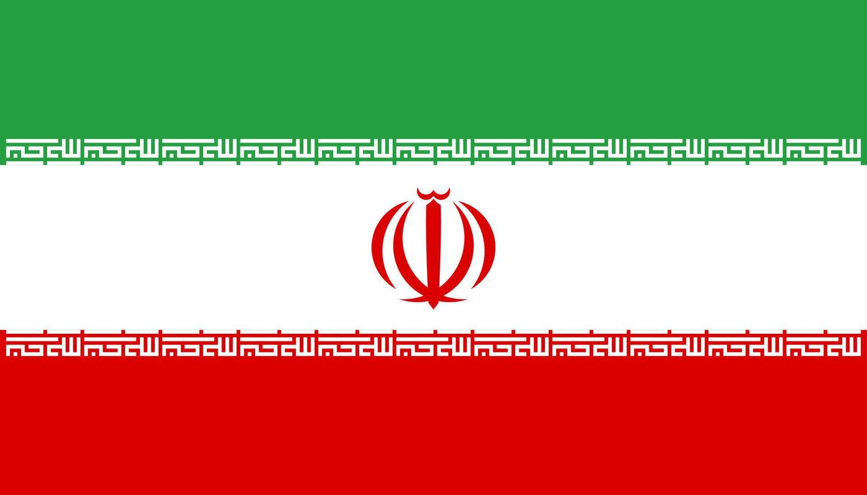 illustrazione piatta della bandiera iraniana vettore