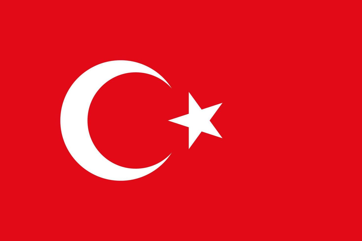 illustrazione piatta della bandiera della Turchia vettore