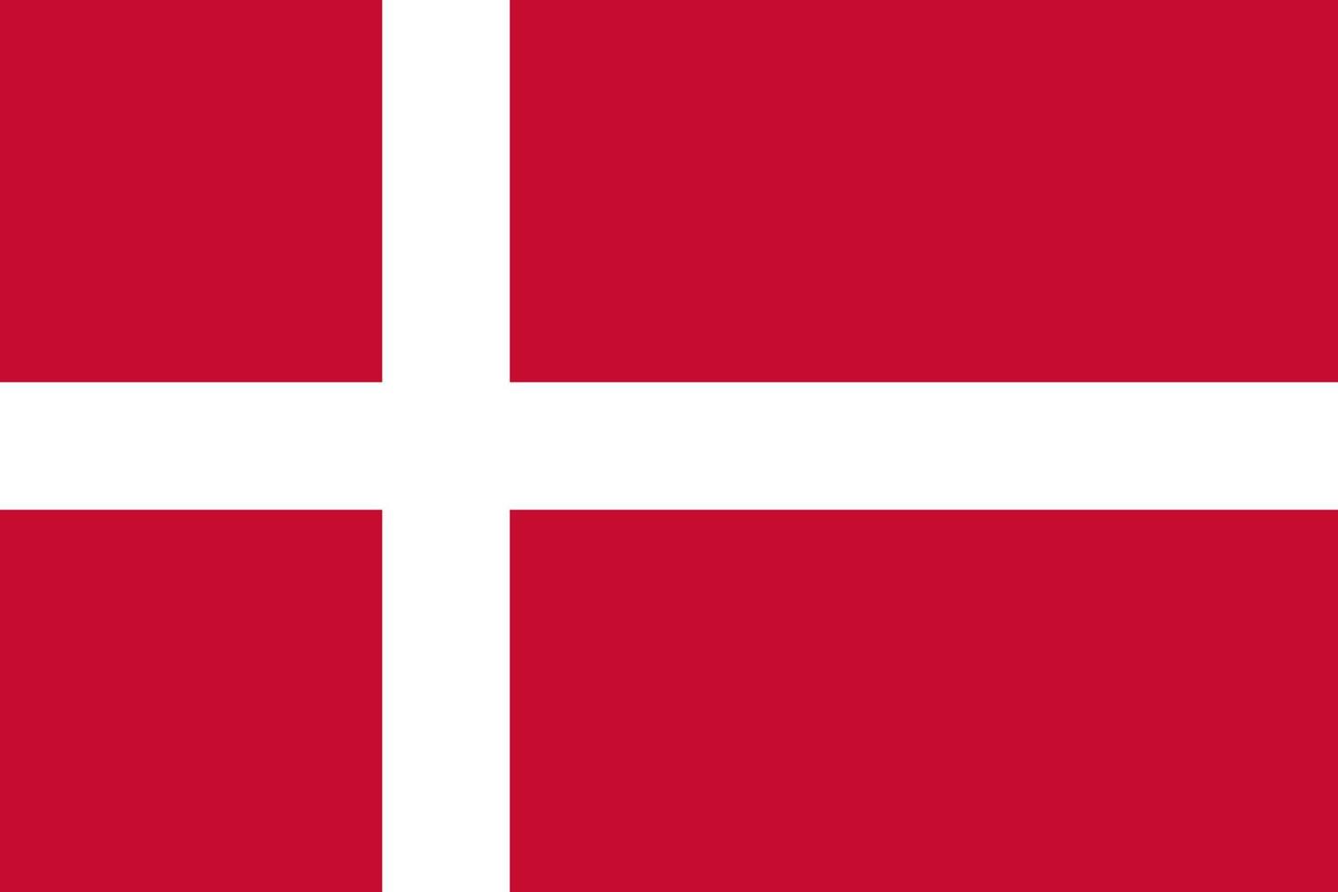 illustrazione piatta della bandiera della Danimarca vettore