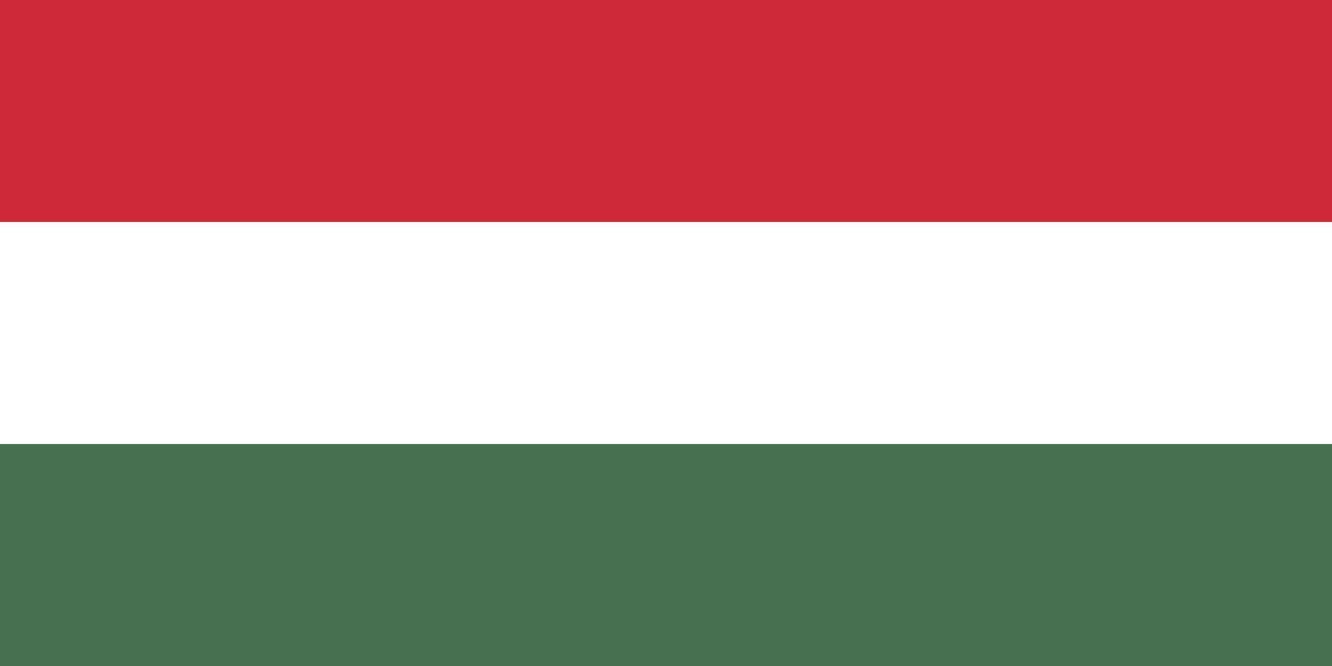 illustrazione piatta della bandiera dell'ungheria vettore
