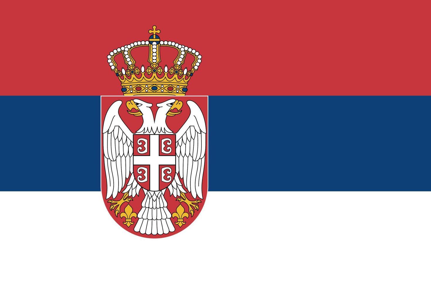 illustrazione piatta della bandiera della serbia vettore