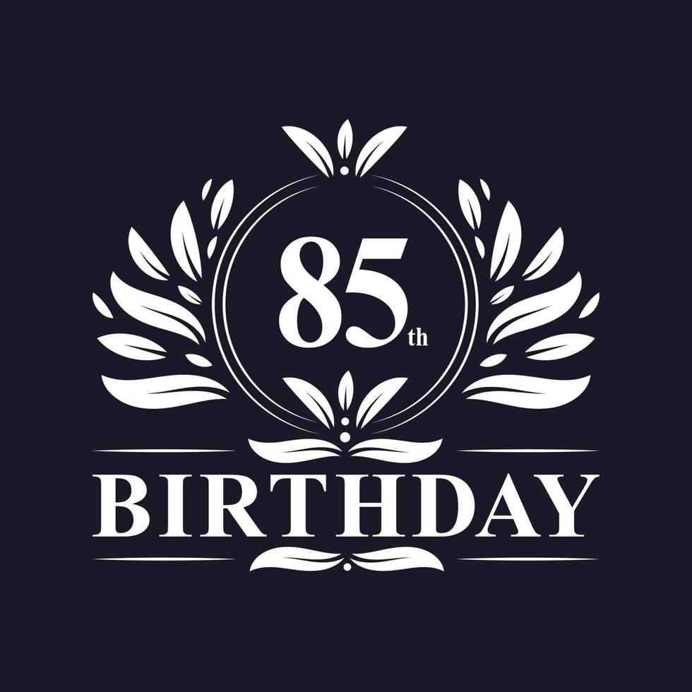 85° compleanno logo, 85 anni di festa di compleanno. vettore