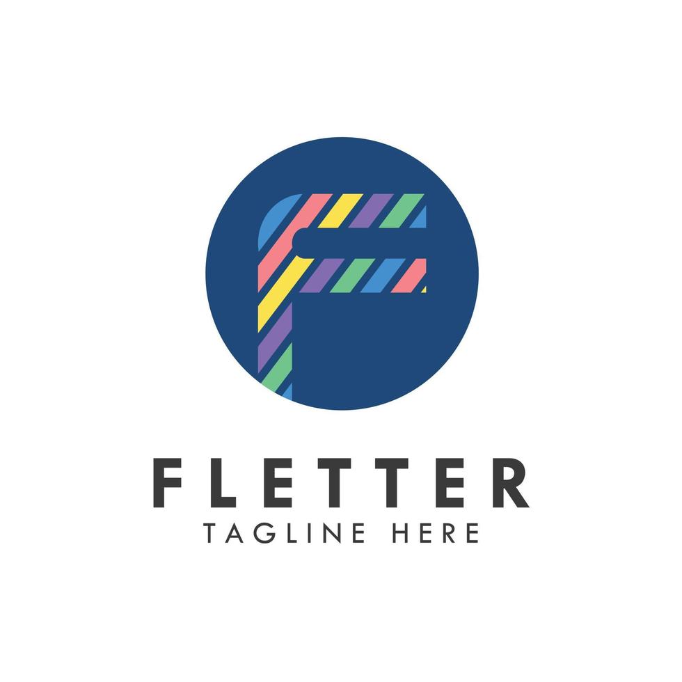 alfabeto f lettera logo e icona design vettore