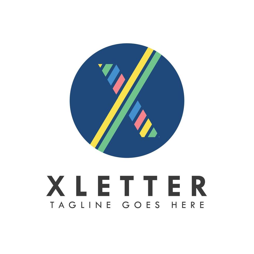 alfabeto x lettera logo e design dell'icona vettore