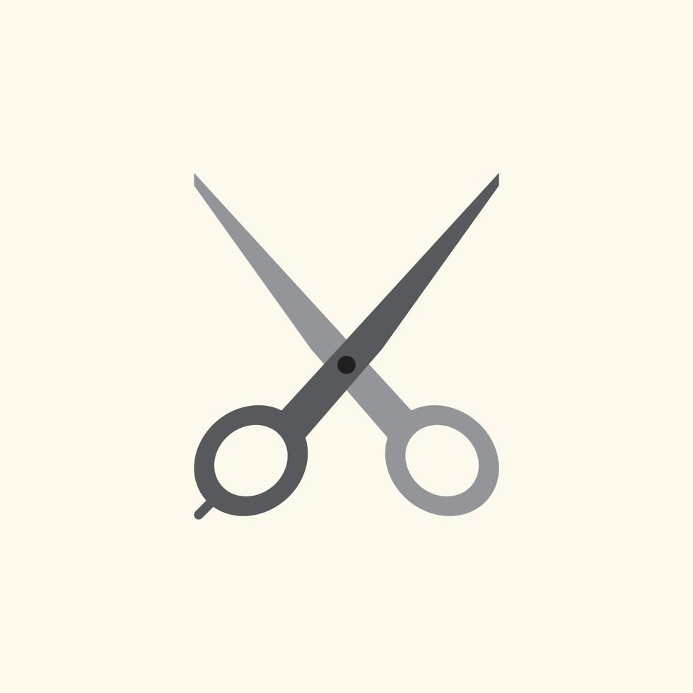 vettore delle forbici per la presentazione dell'icona del simbolo del sito Web