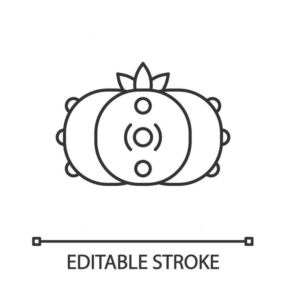 icona lineare del cactus del peyote. lofofora. pulsante mescal. cactus allucinogeno. flora originaria del messico. illustrazione al tratto sottile. simbolo di contorno. disegno di contorno isolato vettoriale. tratto modificabile vettore