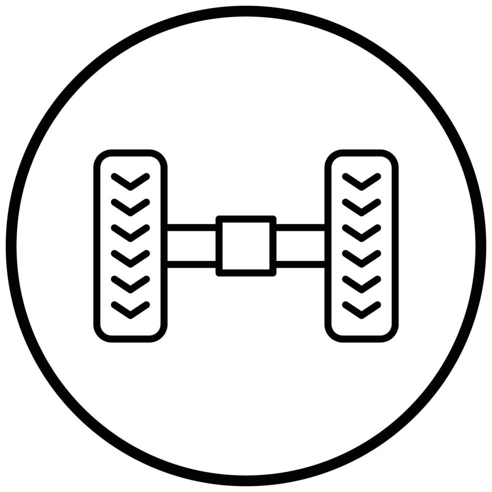 stile dell'icona di allineamento delle ruote vettore