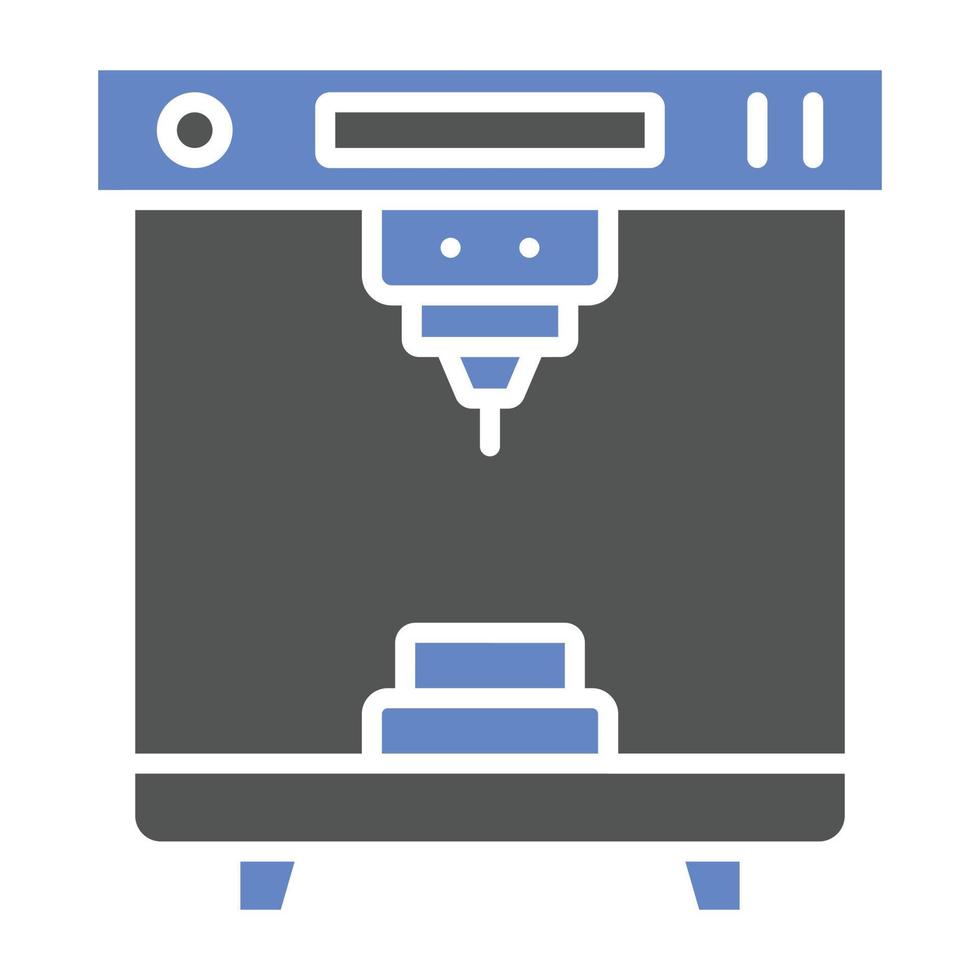 Stile icona stampante 3d vettore