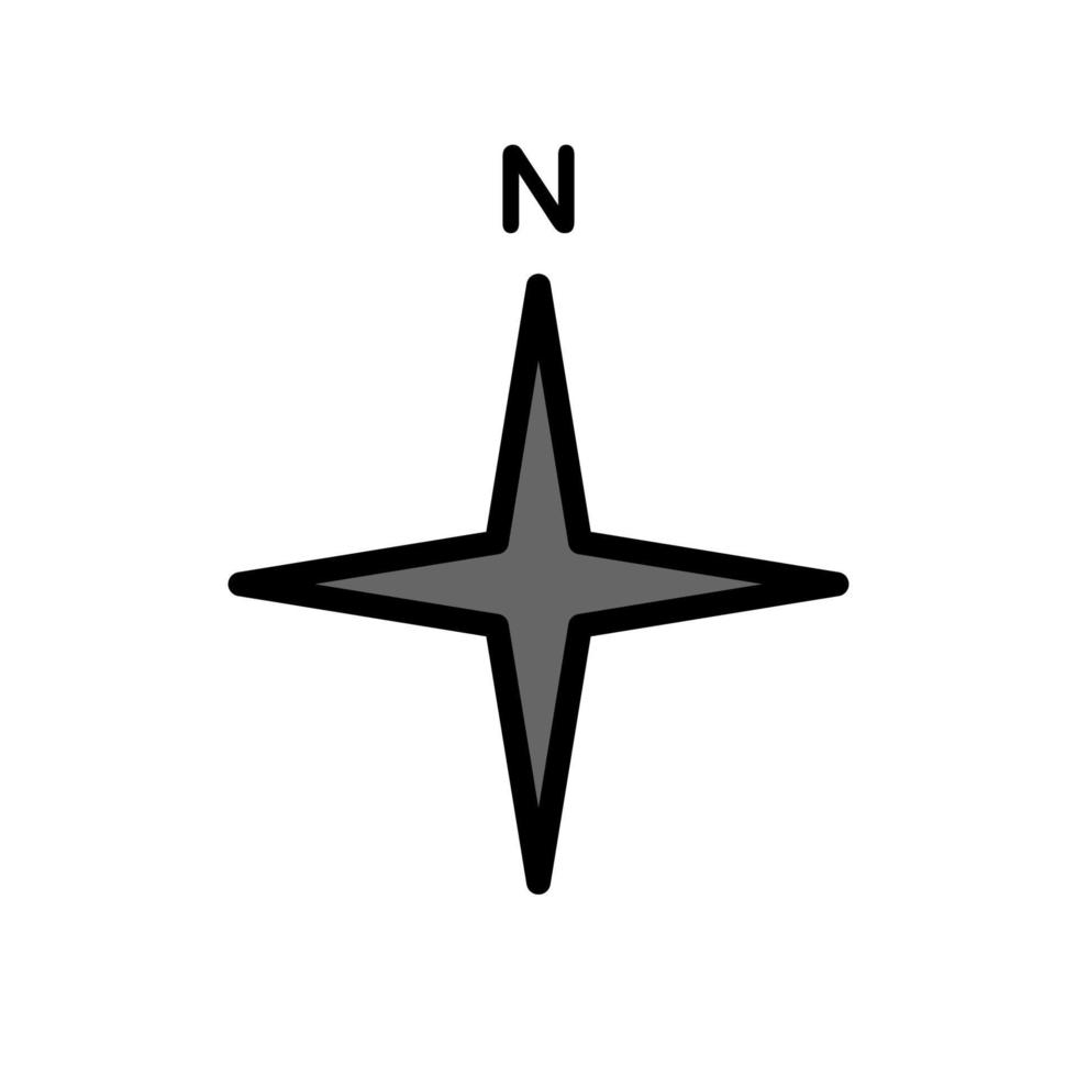 illustrazione grafica vettoriale del design dell'icona della bussola