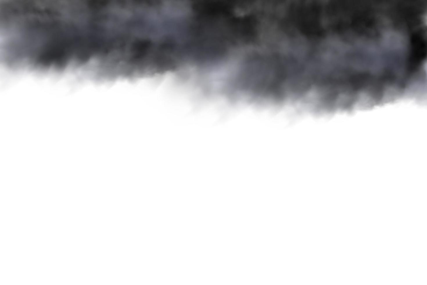 nuvola di polvere con sporco, fumo di sigaretta, smog, terra e particelle di sabbia. vettore realistico isolato su sfondo trasparente.