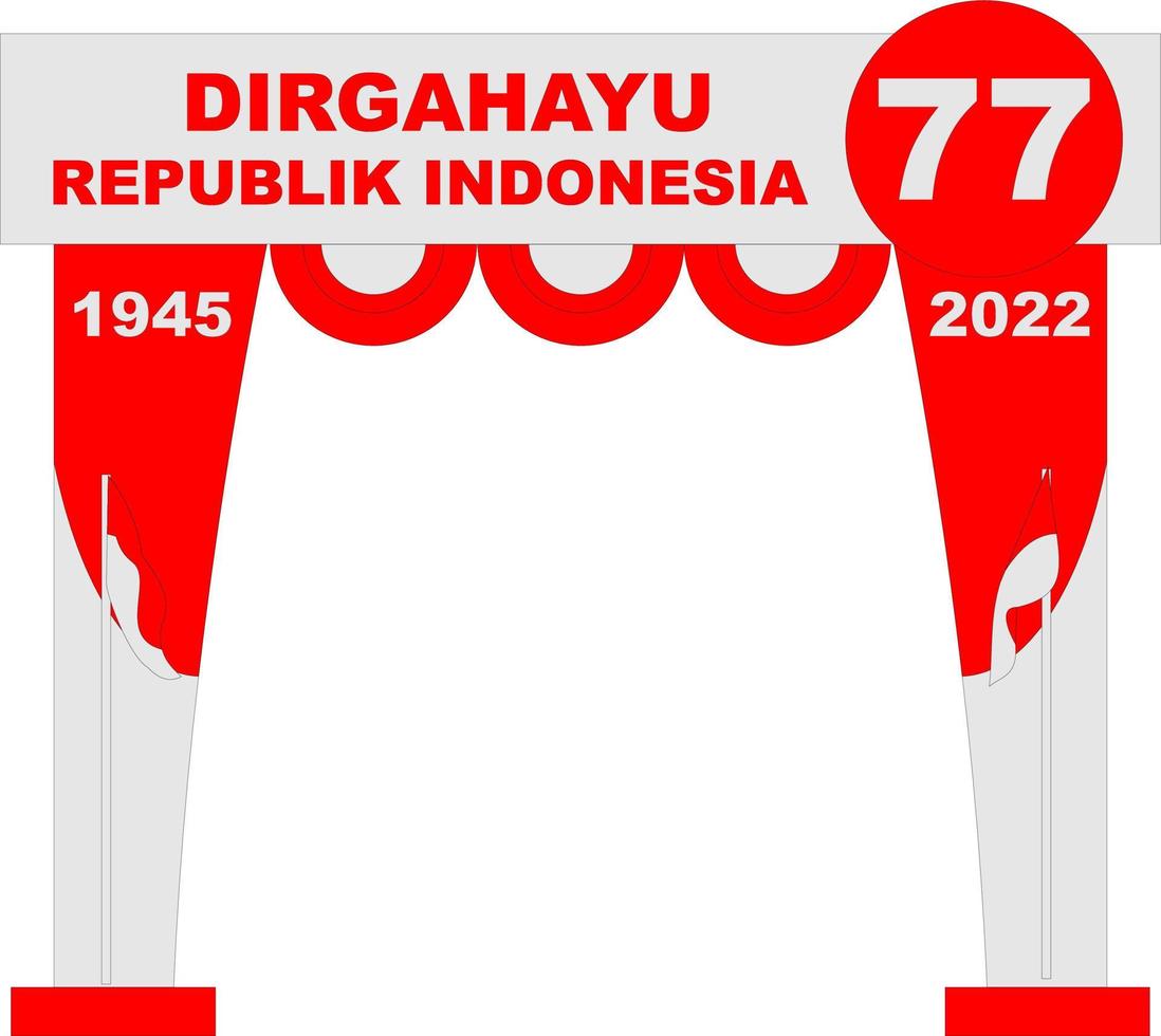 cancello del giorno dell'indipendenza dell'indonesia vettore
