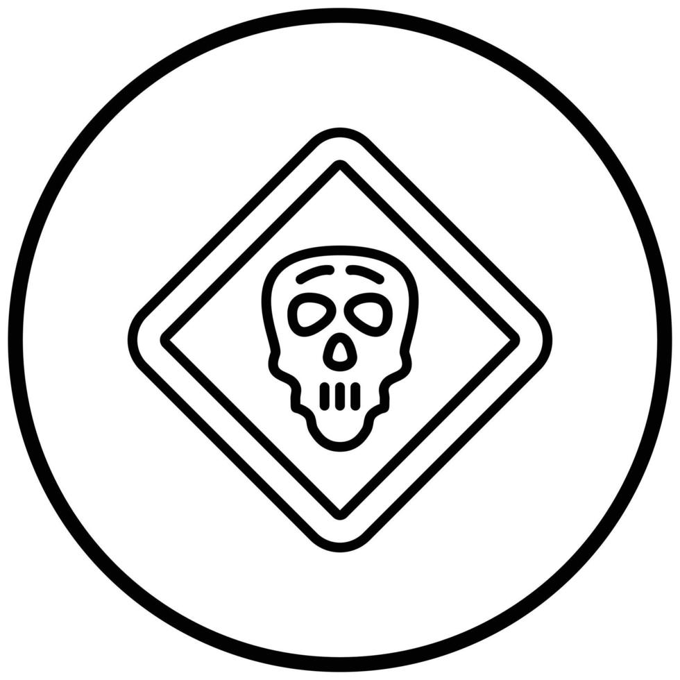 stile icona segno di pericolo vettore
