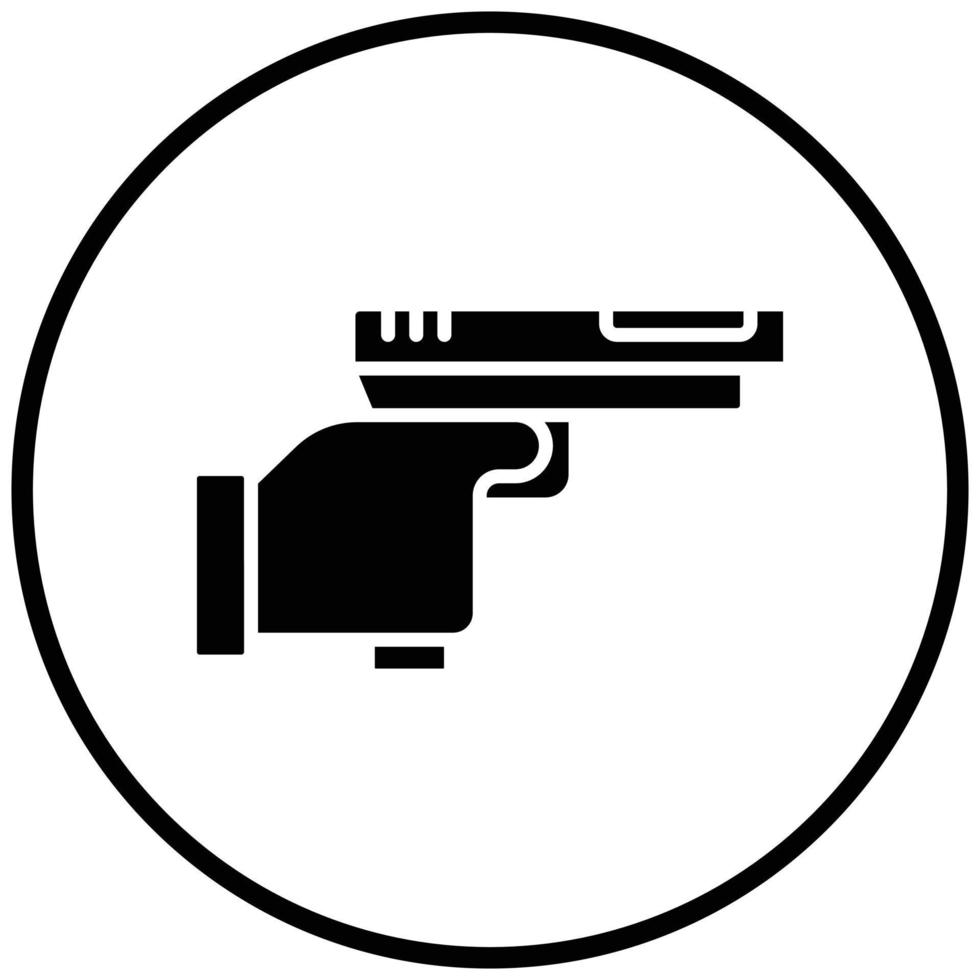 stile dell'icona di tiro della polizia vettore
