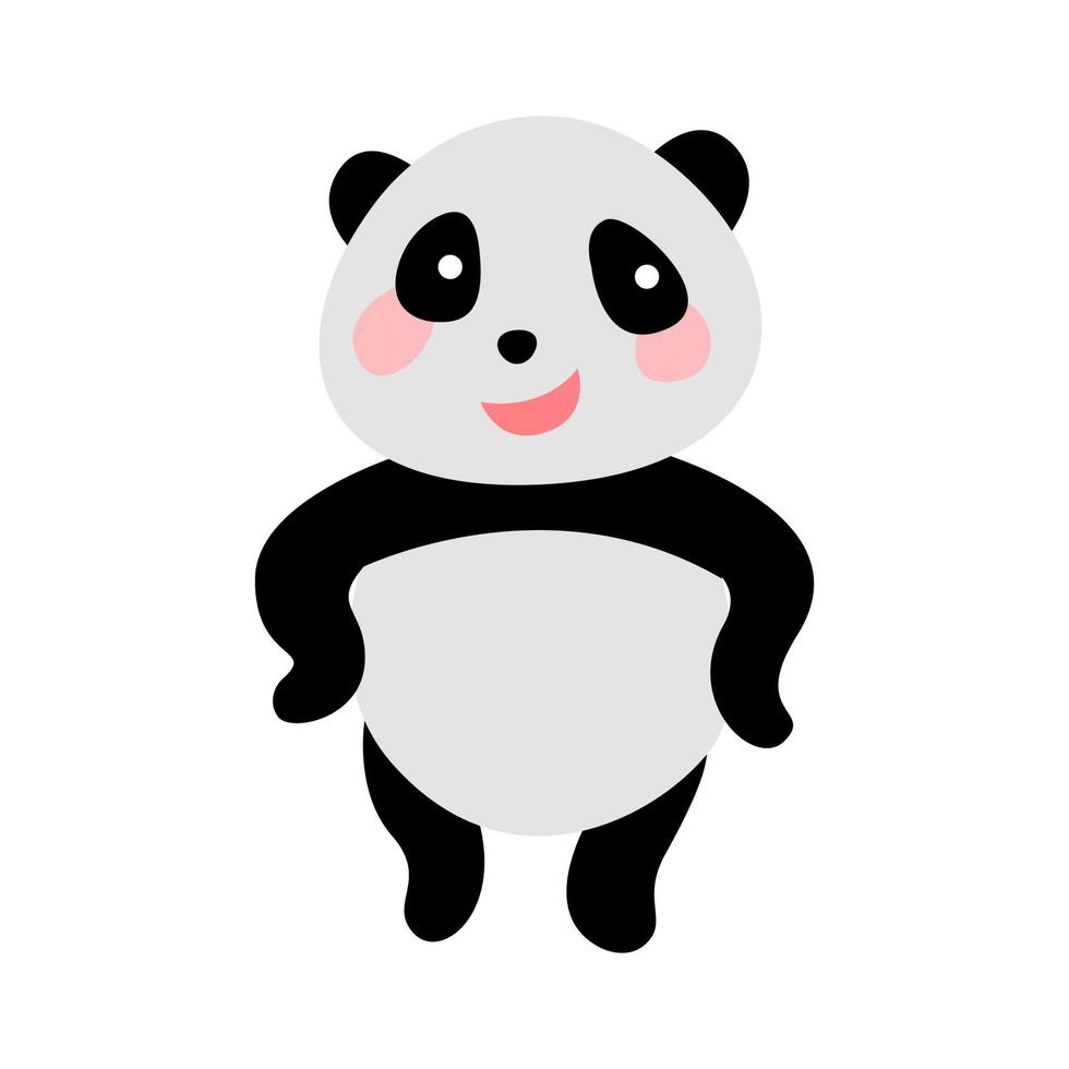 simpatico animale di panda in versione cartone animato vettore