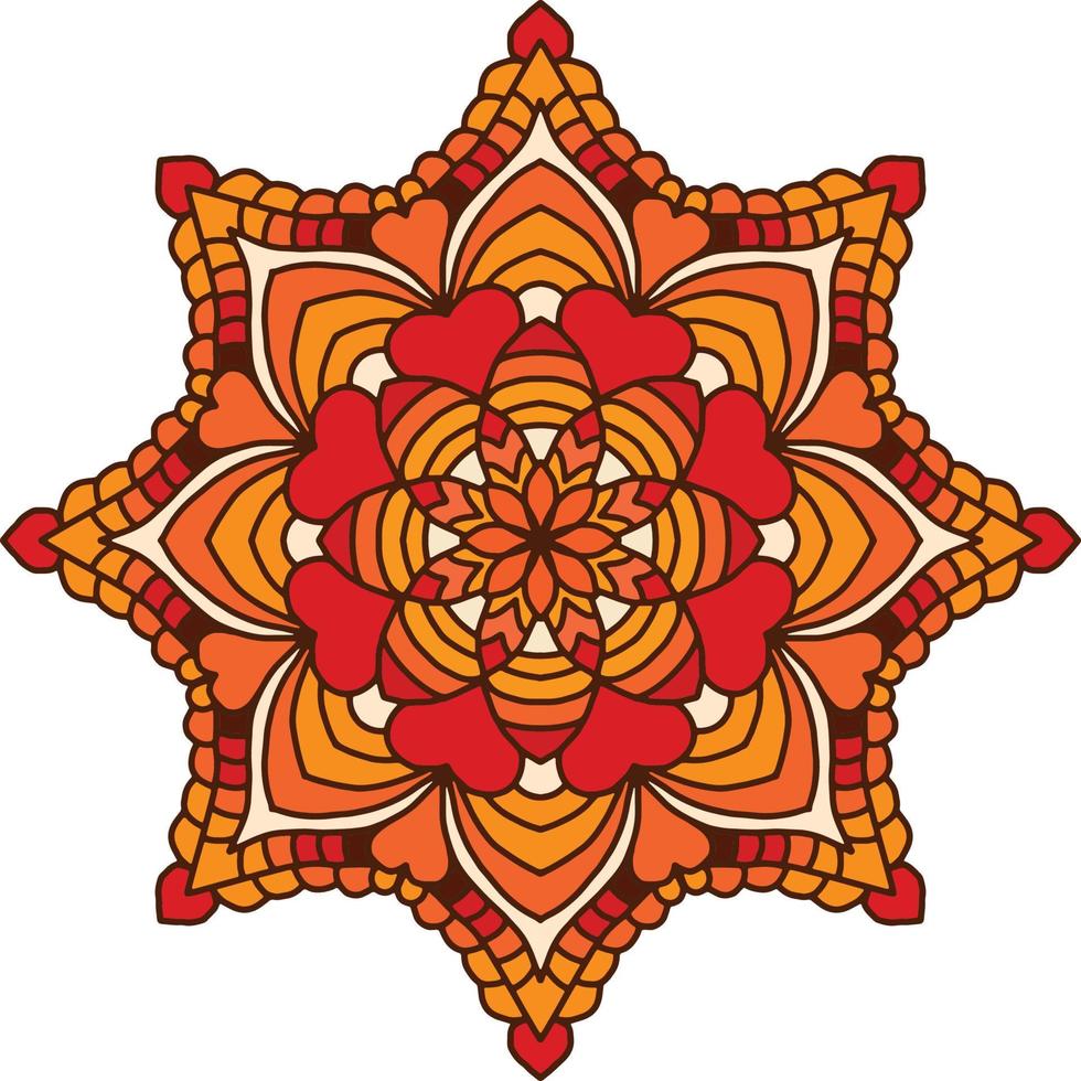 sfondo colorato mandala, ornamenti rotondi decorativi. forma insolita del fiore. vettore orientale, modelli di terapia antistress. tessere elementi di design,