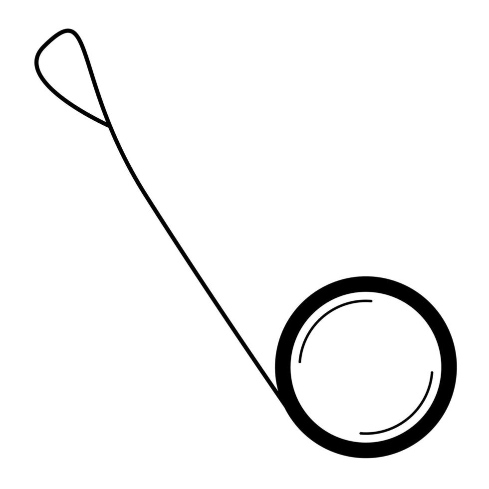 giocattolo yo-yo disegnato a mano. stile scarabocchio. schizzo. illustrazione vettoriale