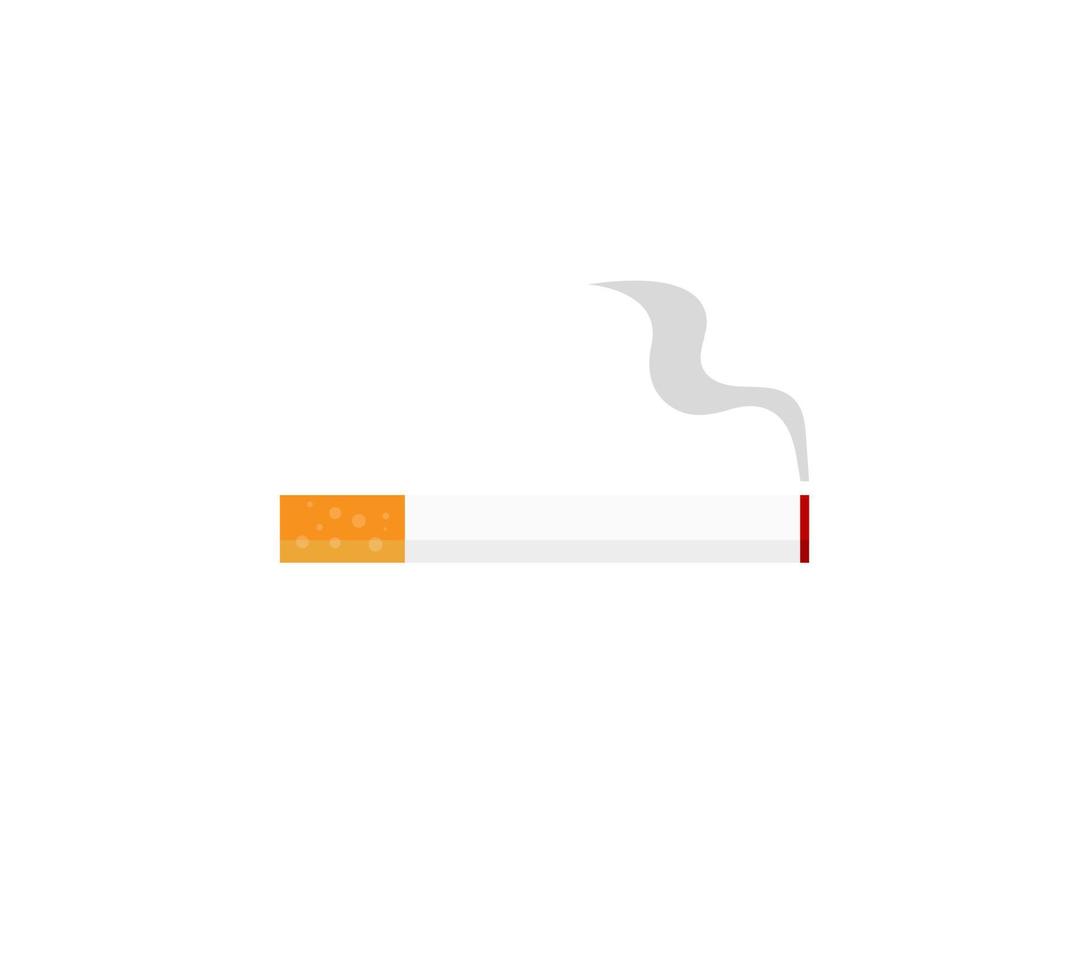 icona di sigaretta fumante. stile di design piatto. illustrazione vettoriale