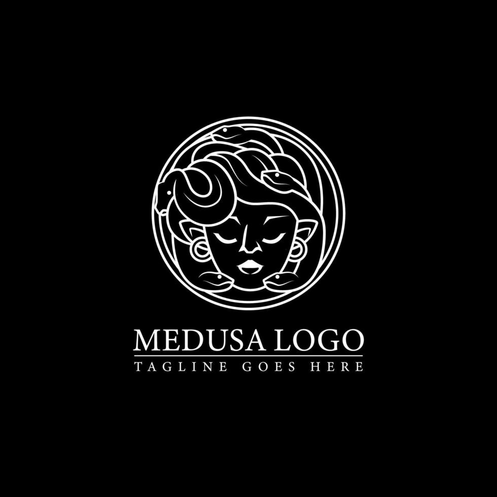 medusa logo consept illustrazione vettoriale design