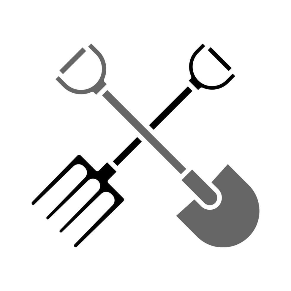 illustrazione grafica vettoriale dell'icona di pala e forchetta