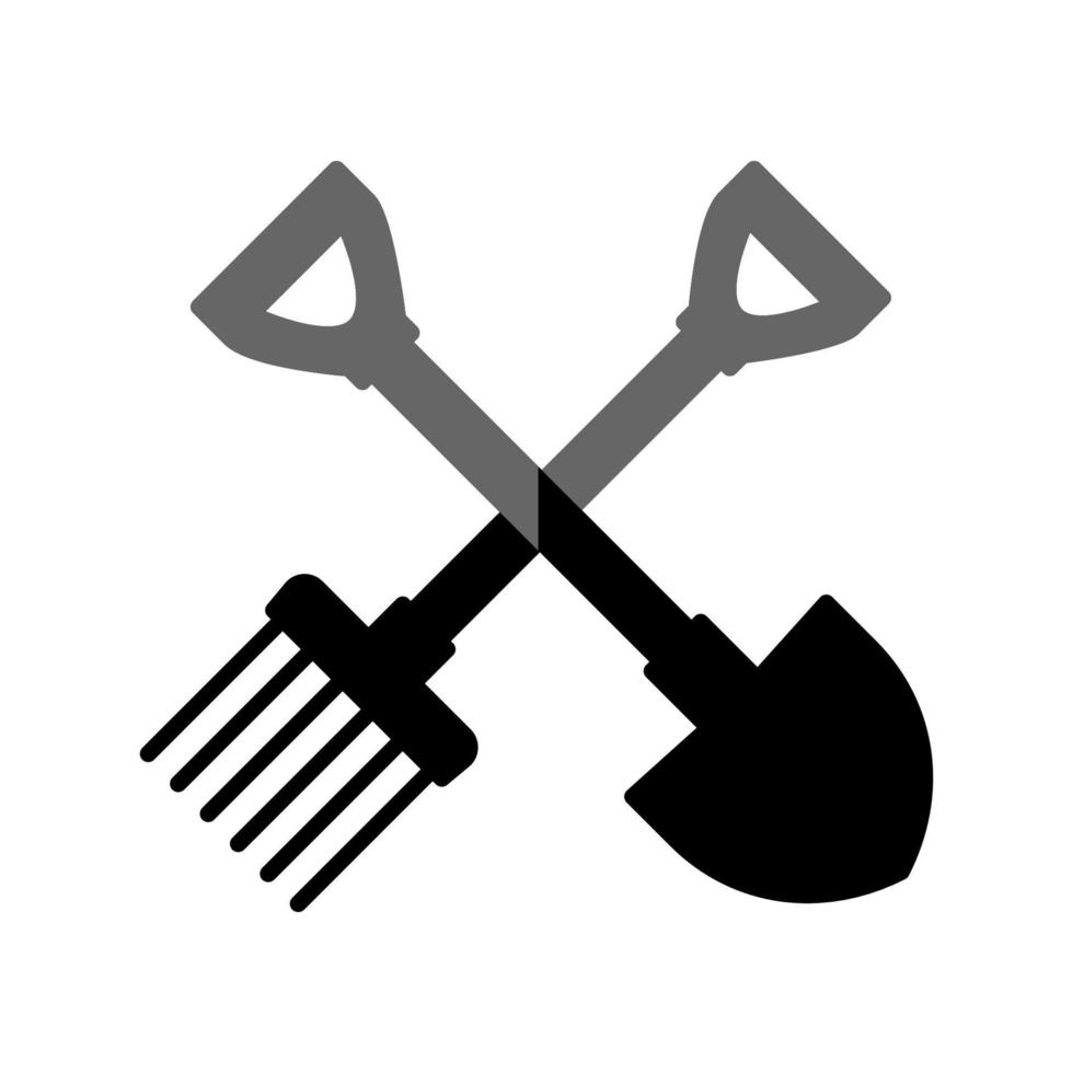 illustrazione grafica vettoriale dell'icona di pala e forchetta