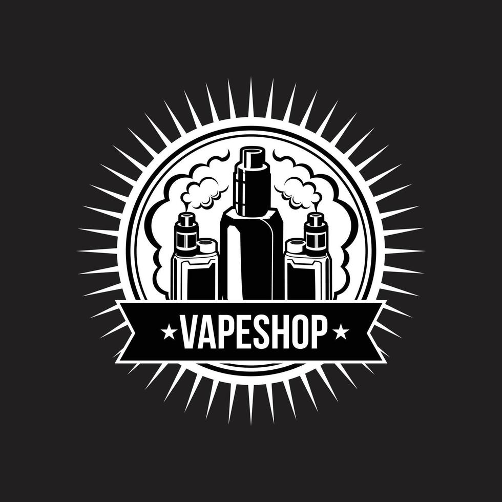 logo vape per negozio di vapore vettore