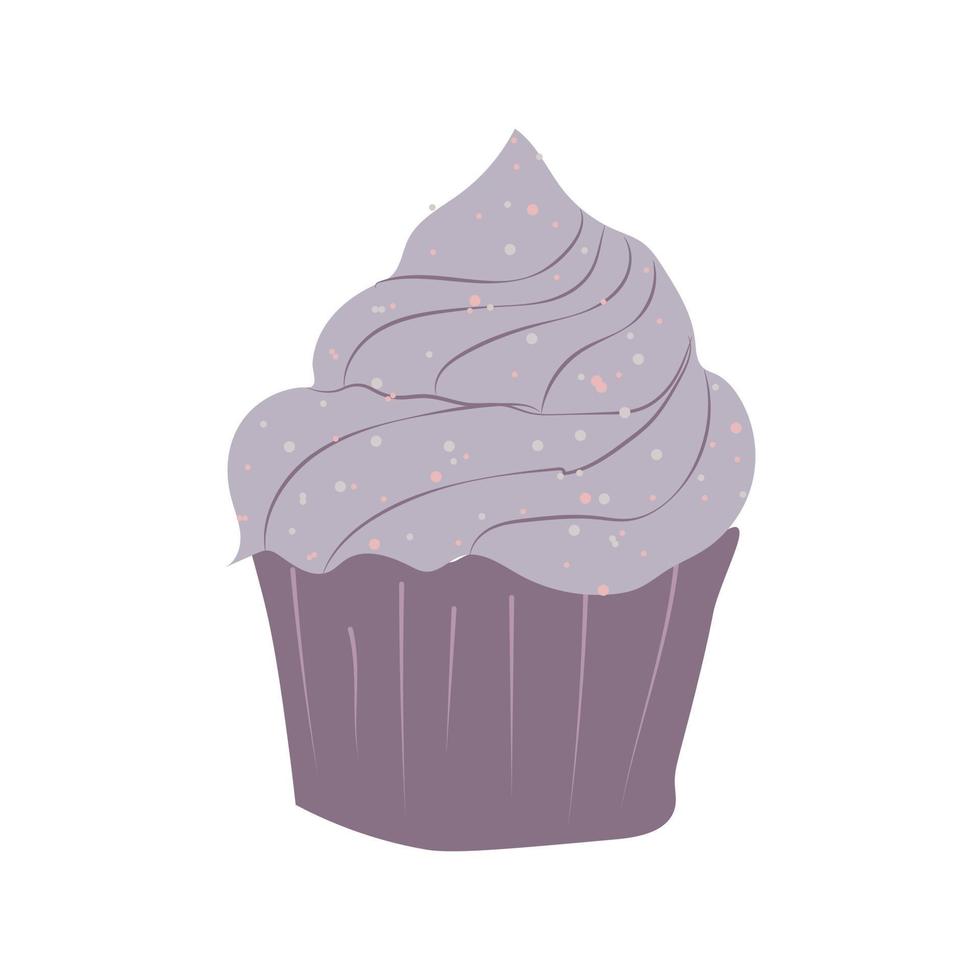 illustrazione vettoriale cupcake isolato su sfondo bianco, clip art cupcake