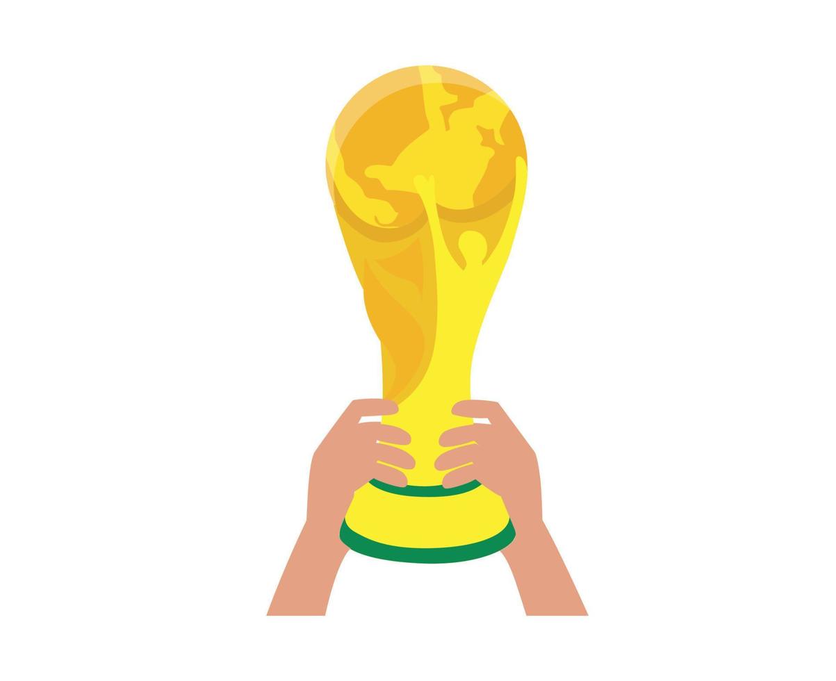 logo del trofeo della coppa del mondo fifa campione mondiale simbolo oro disegno vettoriale illustrazione astratta