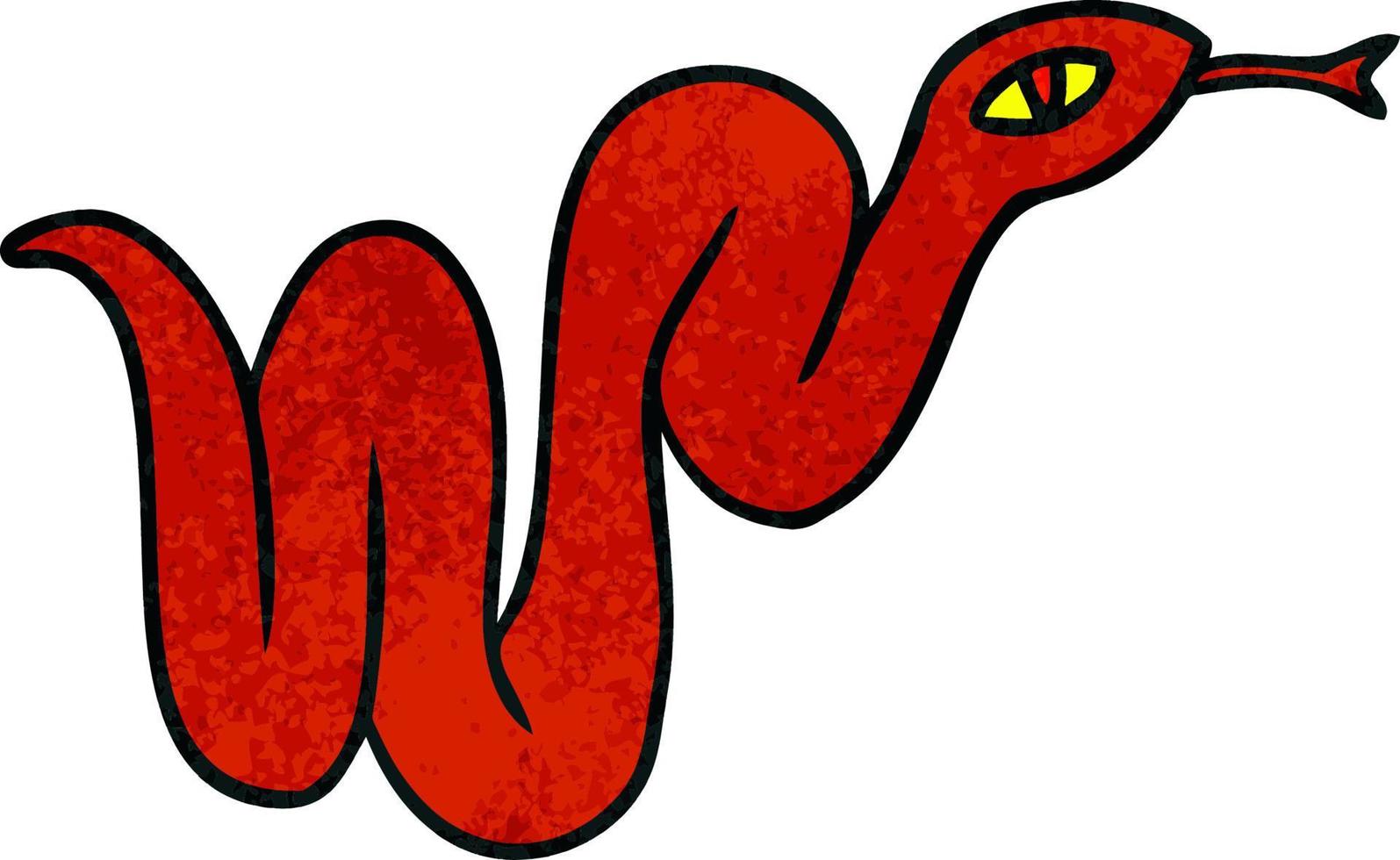 scarabocchio del fumetto strutturato di un serpente del giardino vettore