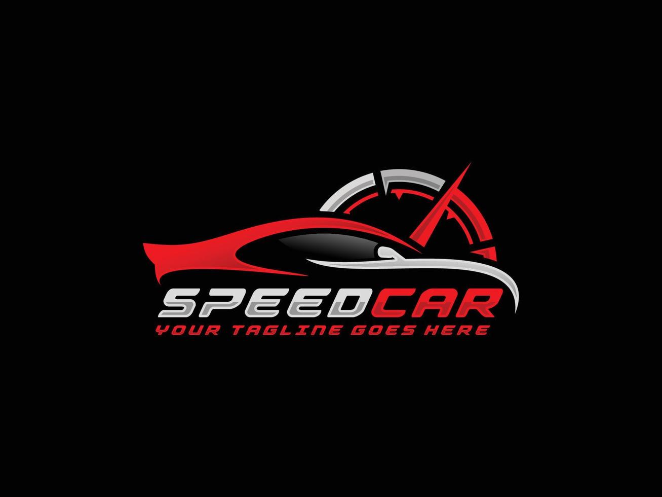 vettore del logo dell'auto di velocità. logo automobilistico