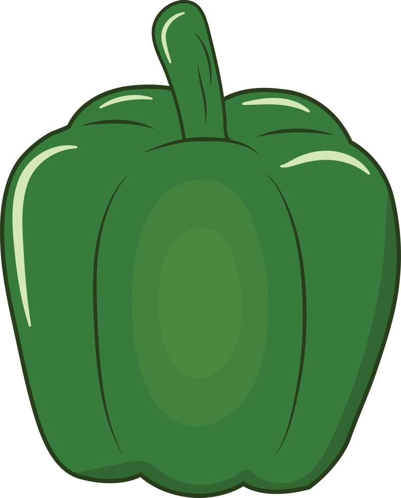 illustrazione vettoriale di peperoni verdi freschi