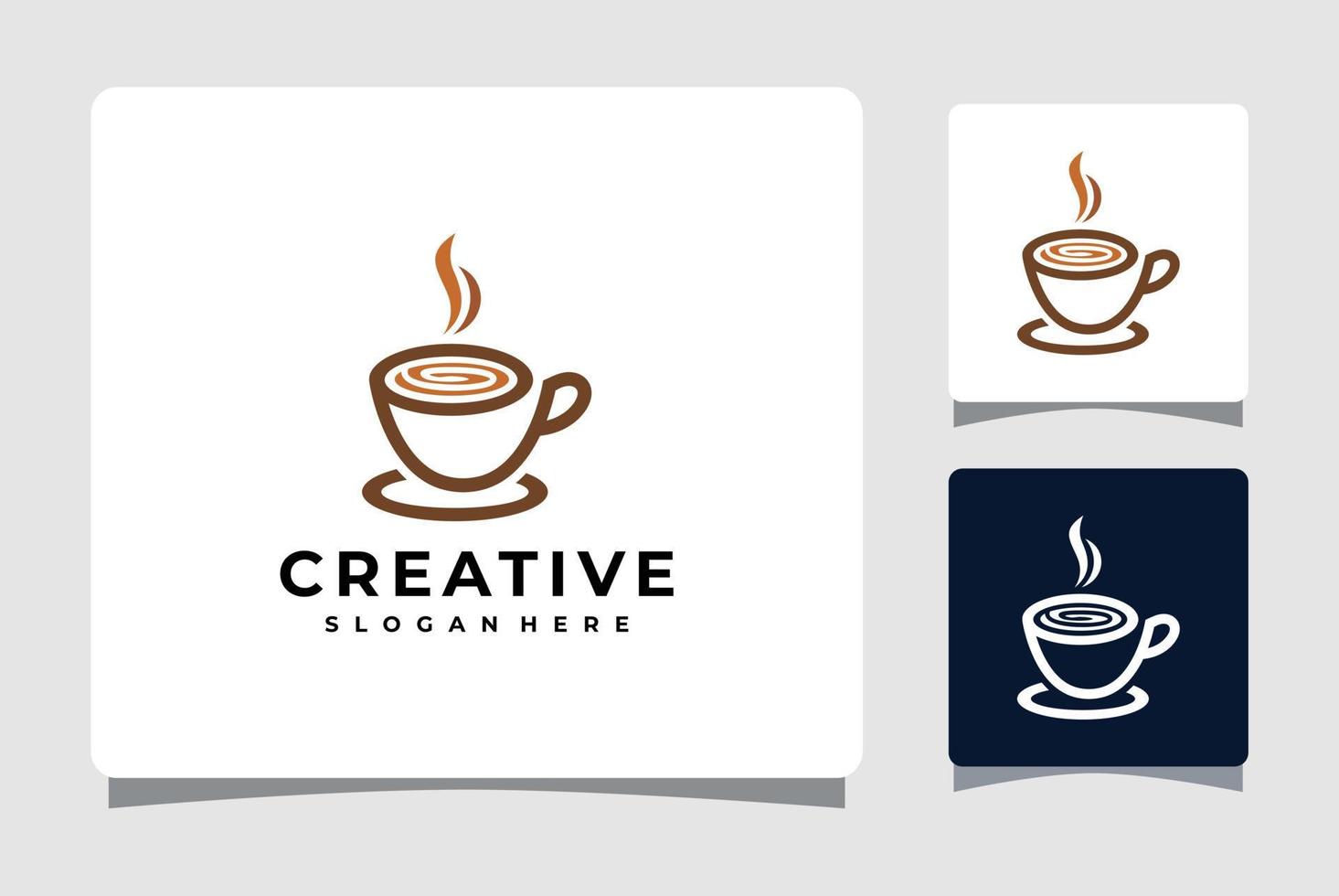 ispirazione per il design del modello logo caffè caldo vettore