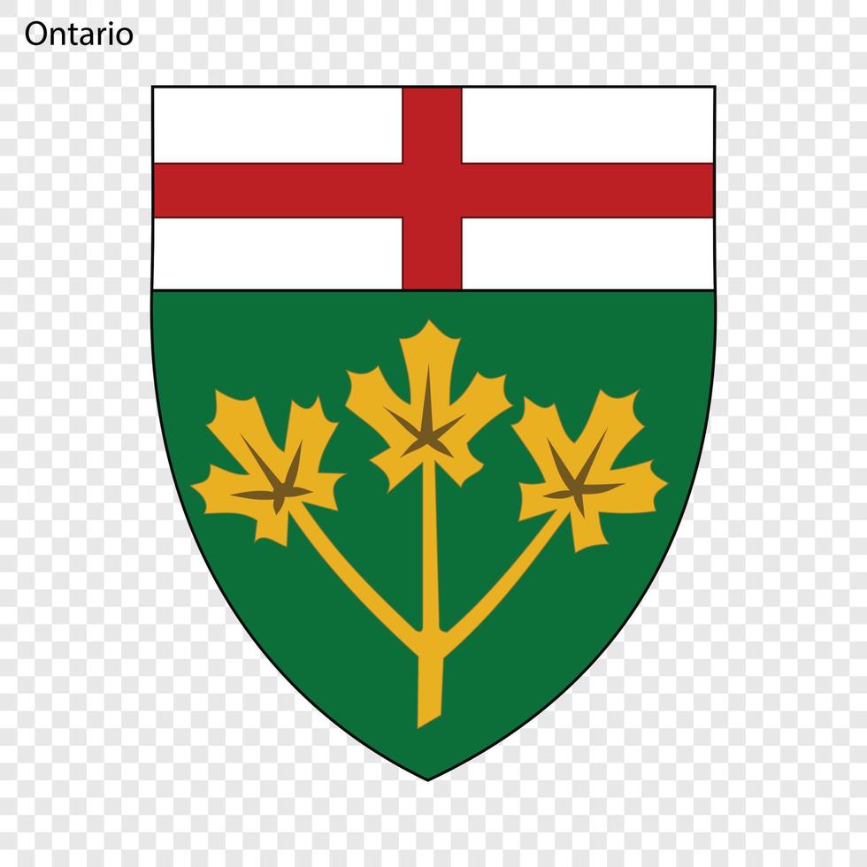 emblema dell'ontario, provincia del canada vettore