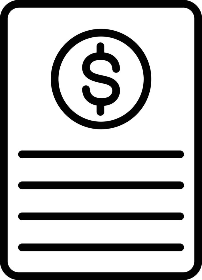 icona della linea del vettore di credito