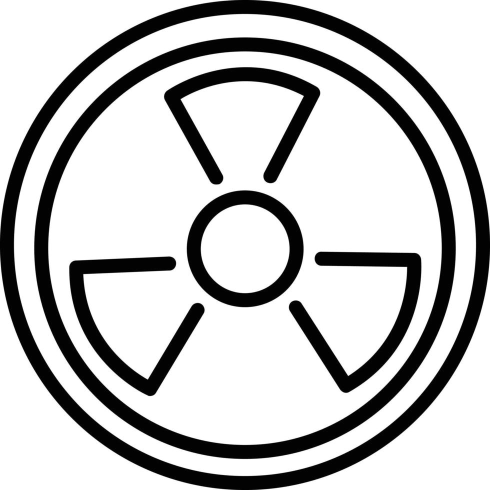 disegno dell'icona della linea di energia nucleare vettore