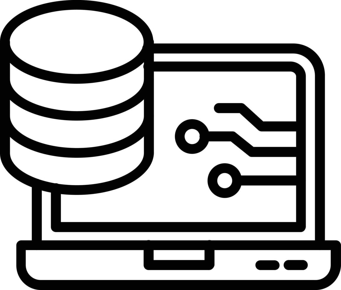 icona della linea vettoriale di big data