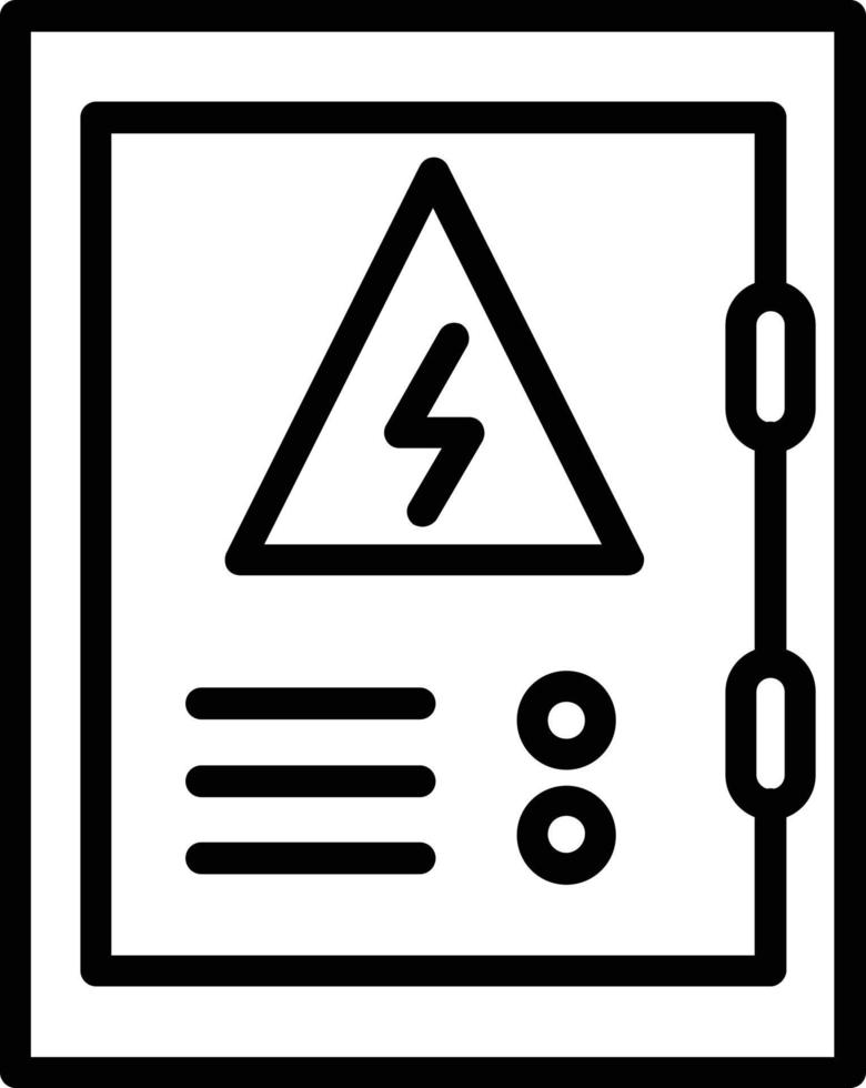 icona della linea del quadro elettrico vettore