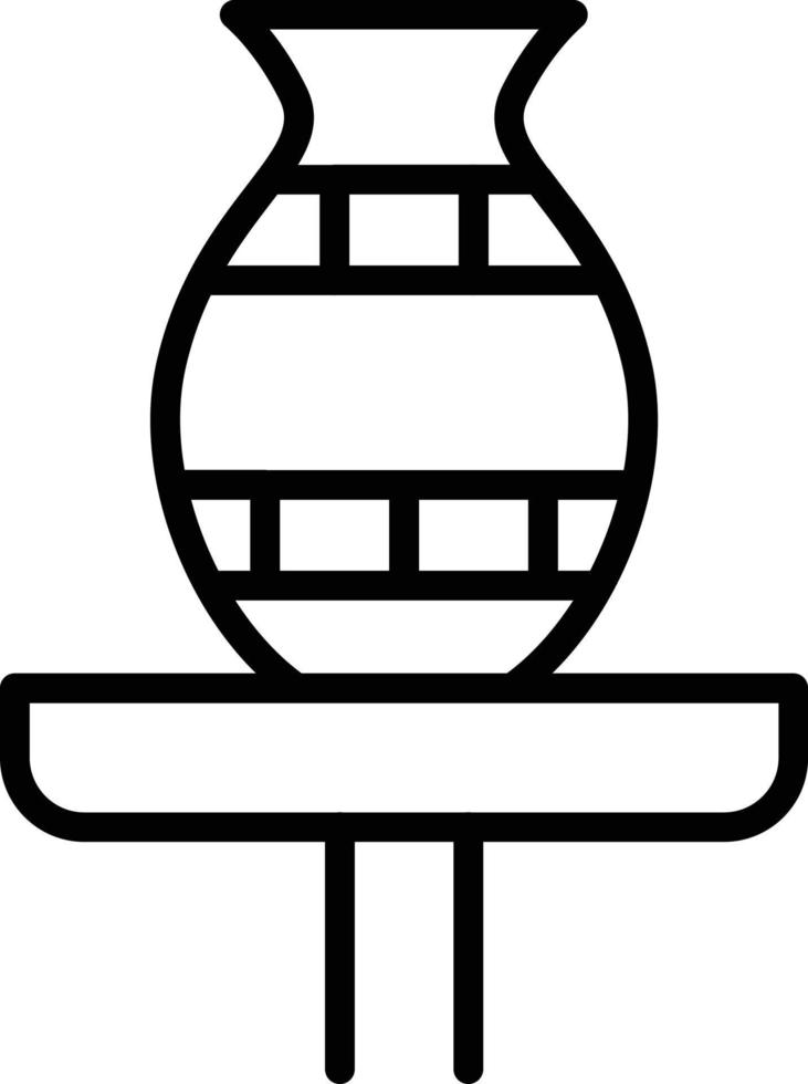 disegno dell'icona della linea del vasaio vettore