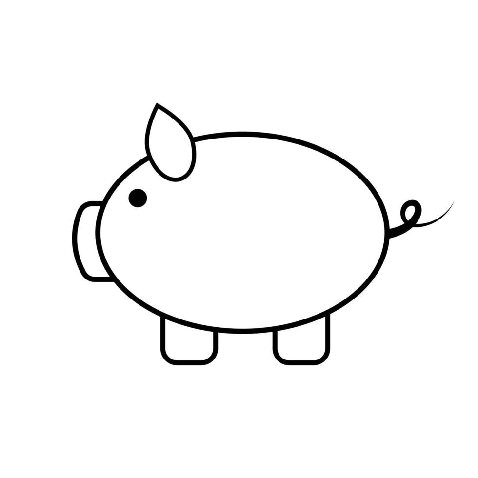 icona di maiale. illustrazione vettoriale