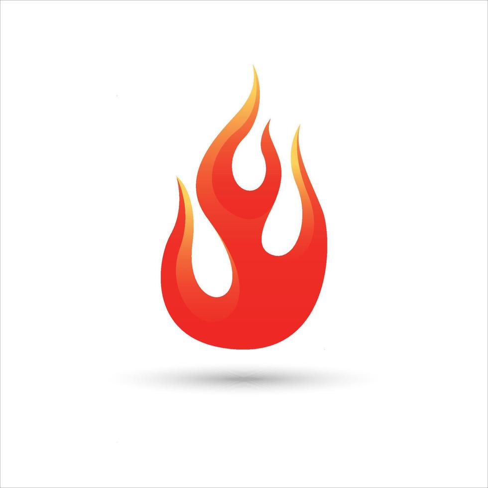 icona del fuoco. logo della fiamma. illustrazione del disegno vettoriale del fuoco. segno semplice dell'icona del fuoco.