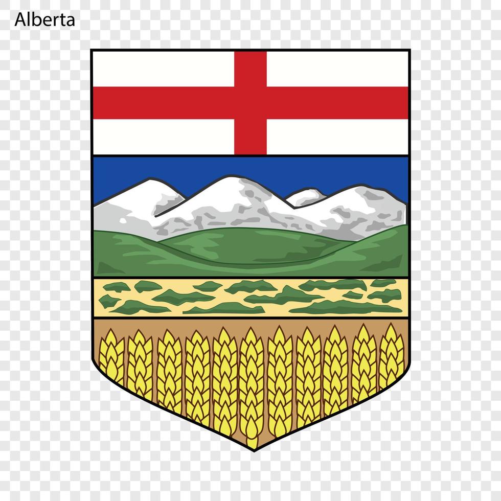 emblema di alberta, provincia del canada vettore