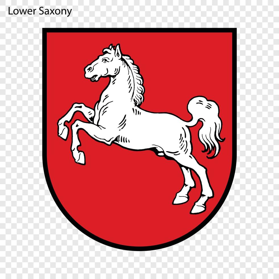 emblema della sassonia, provincia della germania vettore