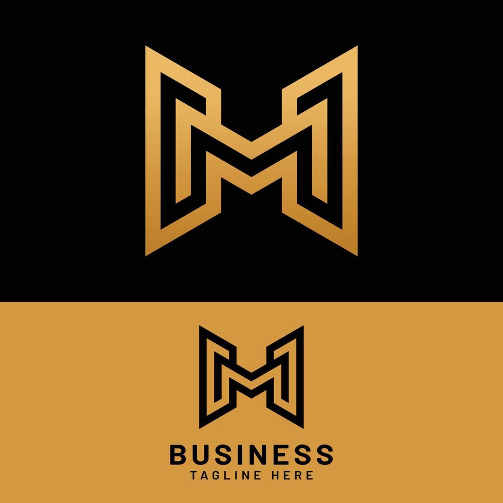 modello di progettazione del logo iniziale del monogramma della lettera mh mh hm vettore