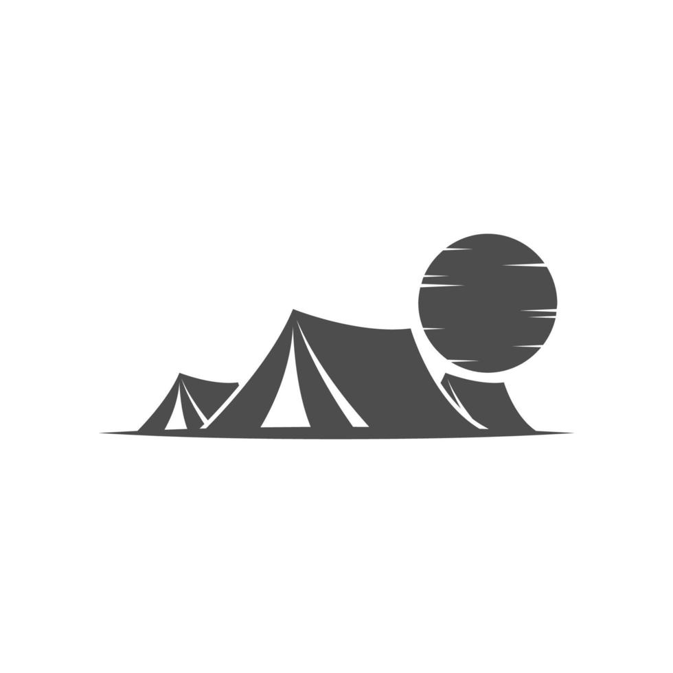 modello di illustrazione di progettazione logo icona campeggio vettore