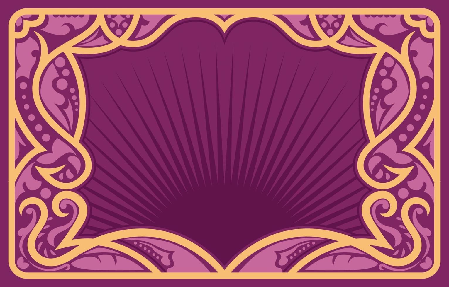 sfondo in stile art nouveau in colore viola e oro vettore