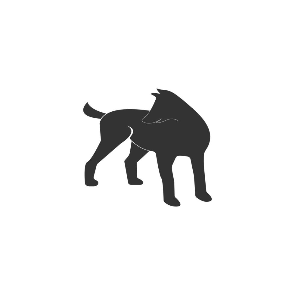 disegno dell'illustrazione di vettore del logo dell'animale del cane