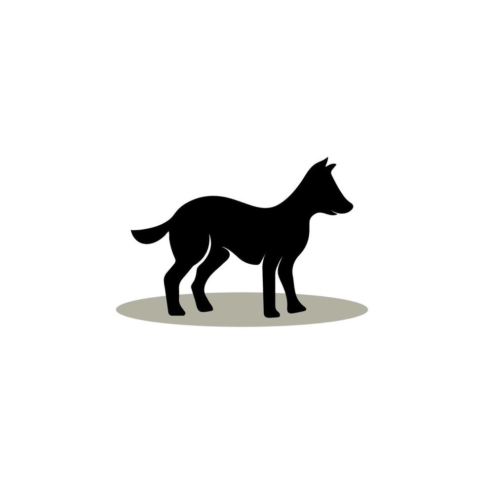 disegno dell'illustrazione di vettore del logo dell'animale del cane