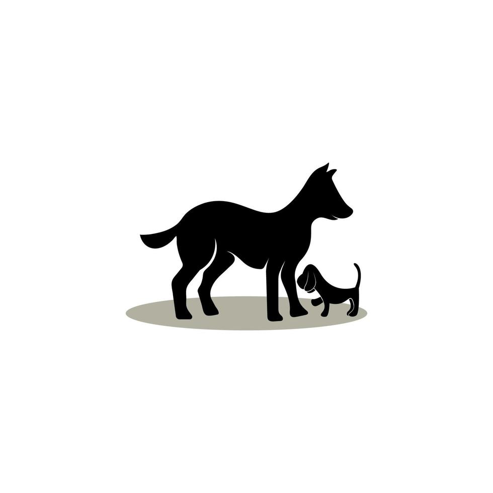 disegno dell'illustrazione di vettore del logo dell'animale del cane