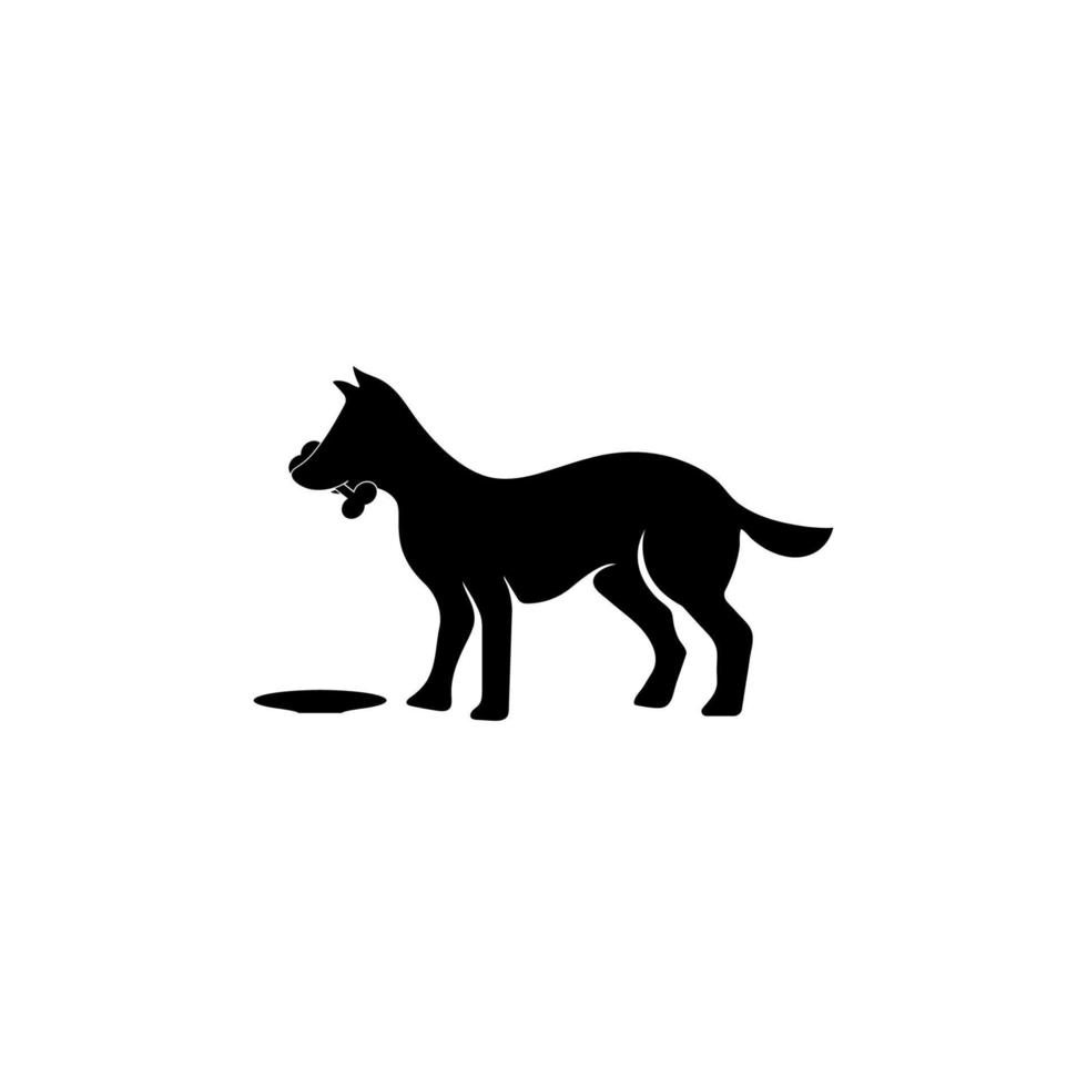 disegno dell'illustrazione di vettore del logo dell'animale del cane