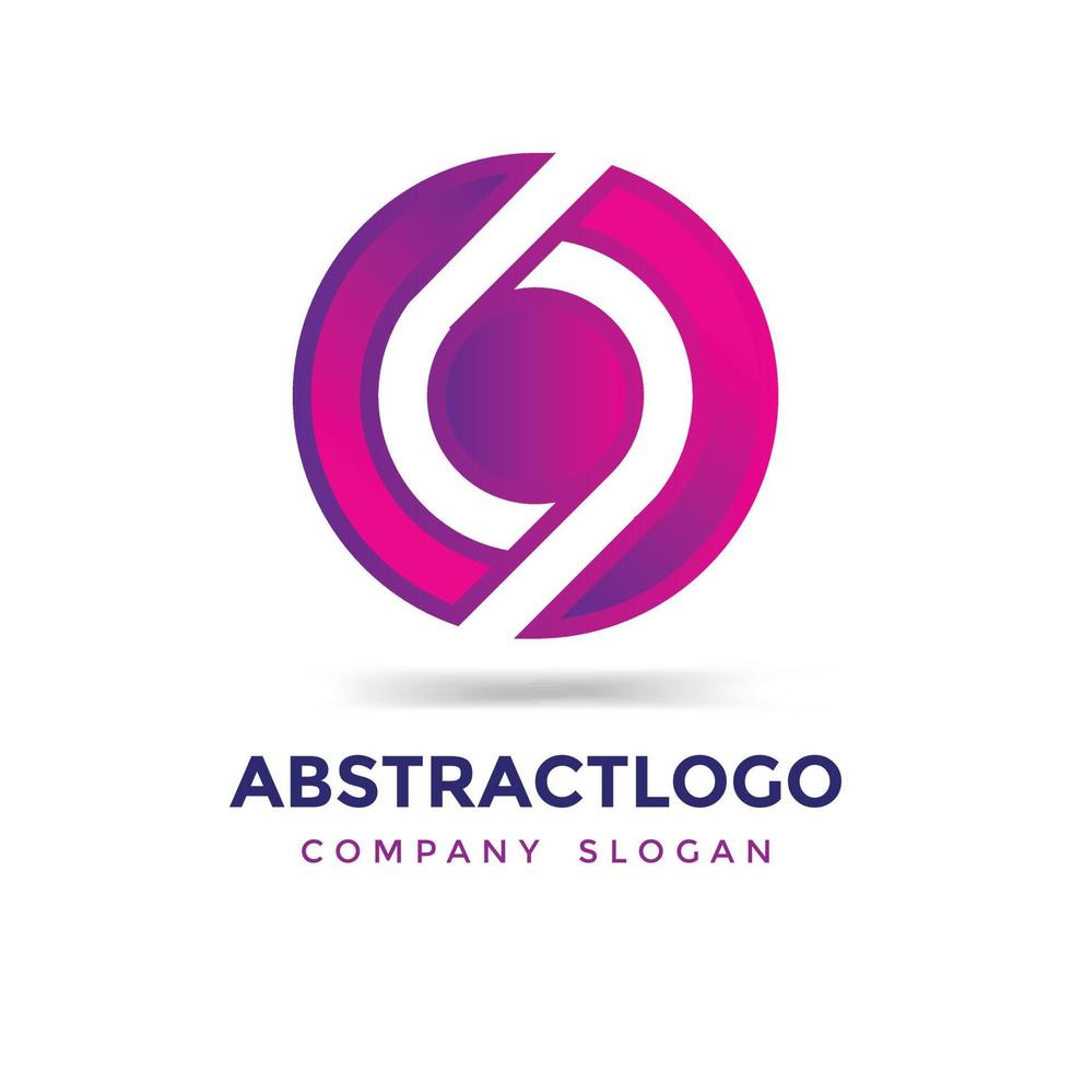 o lettera vettore creativo logo design con forme colorate vivaci. numero