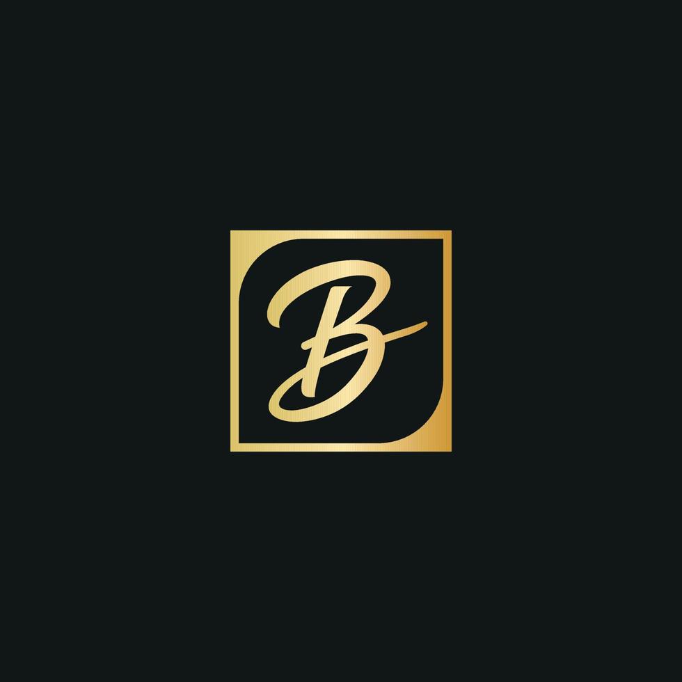 lettera b logo di lusso design file vettoriale gratuito.